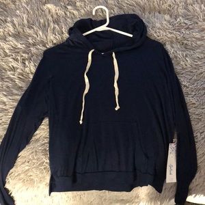 Navy blue thin hoodie